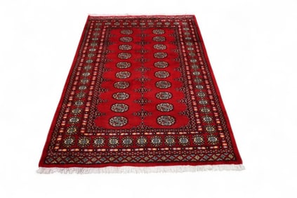 APPROX 4' 1" x 6' 1" HANDMADE WOOL RUG