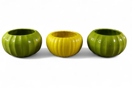 3 MCM POTTERY PLANTERS