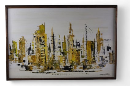 MID CENTURY MODERN ABSTRACT PAINTING