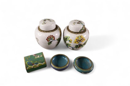 5 PCS CLOISONNE