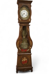 FRENCH 2 WEIGHT GRANDFATHER CLOCK
