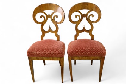 PAIR OF 19TH CENTURY BIEDERMEIER STYLE CHAIRS