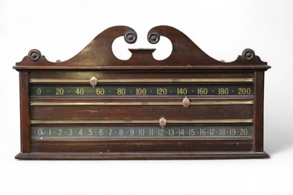 ANTIQUE BILLIARDS SCOREBOARD