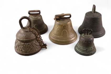 5 SMALL MISSION BELLS