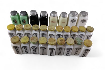 COLLECTION OF GLASS SHAKERS