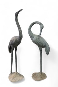 PAIR OF METAL YARD CRANES