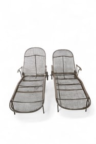 PAIR OF PATIO CHAISE LOUNGES