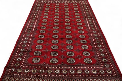 APPROX 6' x 9' HANDMADE BOKARA WOOL RUG