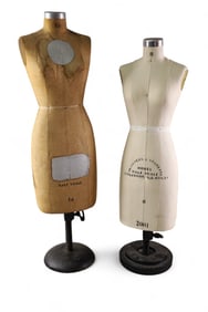 2 WOLF HALF SCALE DRESS FORMS