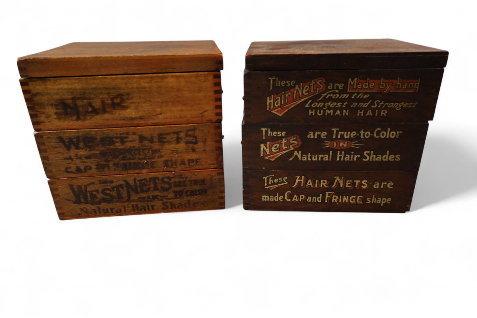 2 HAIR NET CONTAINERS: 3 STACK ACCORDIAN STYLE HAIR NET CONTAINERS. WEST NET 6" x 5" x 6"