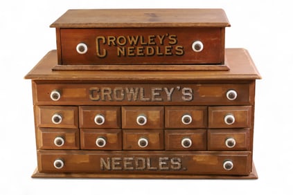 2 CROWLEY'S NEEDLE CABINETS