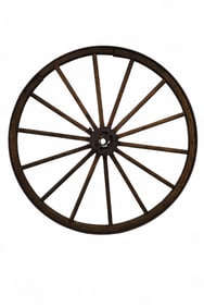 LARGE ANTIQUE WAGON WHEEL