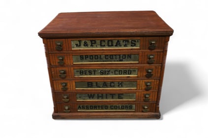 J&P COATS SPOOL CABINET