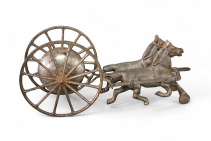 ANTIQUE CAST IRON HORSE PULL TOY