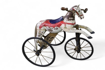 ANTIQUE RIDING HORSE TRICYCLE