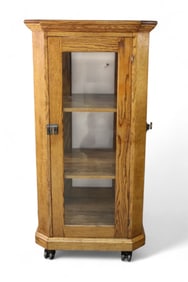 LARGE ANTIQUE OAK SHOWCASE