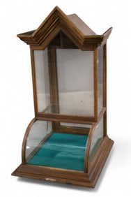 ANTIQUE OAK GENERAL STORE SHOWCASE
