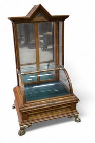 ANTIQUE OAK GENERAL STORE SHOWCASE