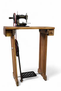 STITCHWELL CHILDS SEWING MACHINE: STITCHWELL CHILDS TREADLE SEWING MACHINE, 27" H.