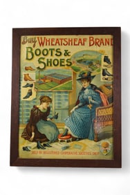 BOOT AND SHOE CARDBOARD SIGN