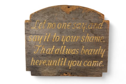 PAINTED WOOD SIGN