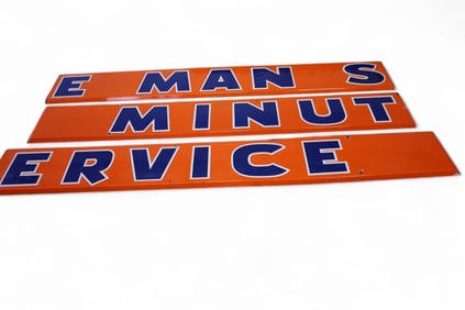 (UNION) MINUTE MAN SERVICE PORCELAIN SIGNS (TAC)