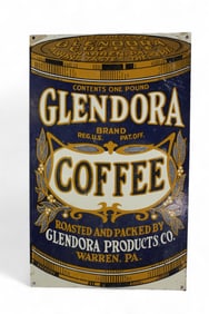 GLENDORA COFFEE TIN SIGN