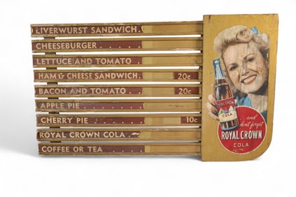 ROYAL CROWN COLA MENU BOARD