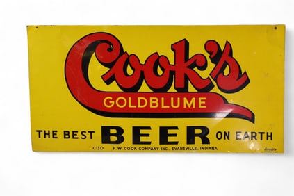 COOK'S BEER TIN SIGN