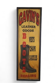 LARGE PAINTED WOOD SIGN