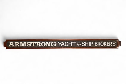 YACHT & SHIP BROKER'S WOODEN SIGN