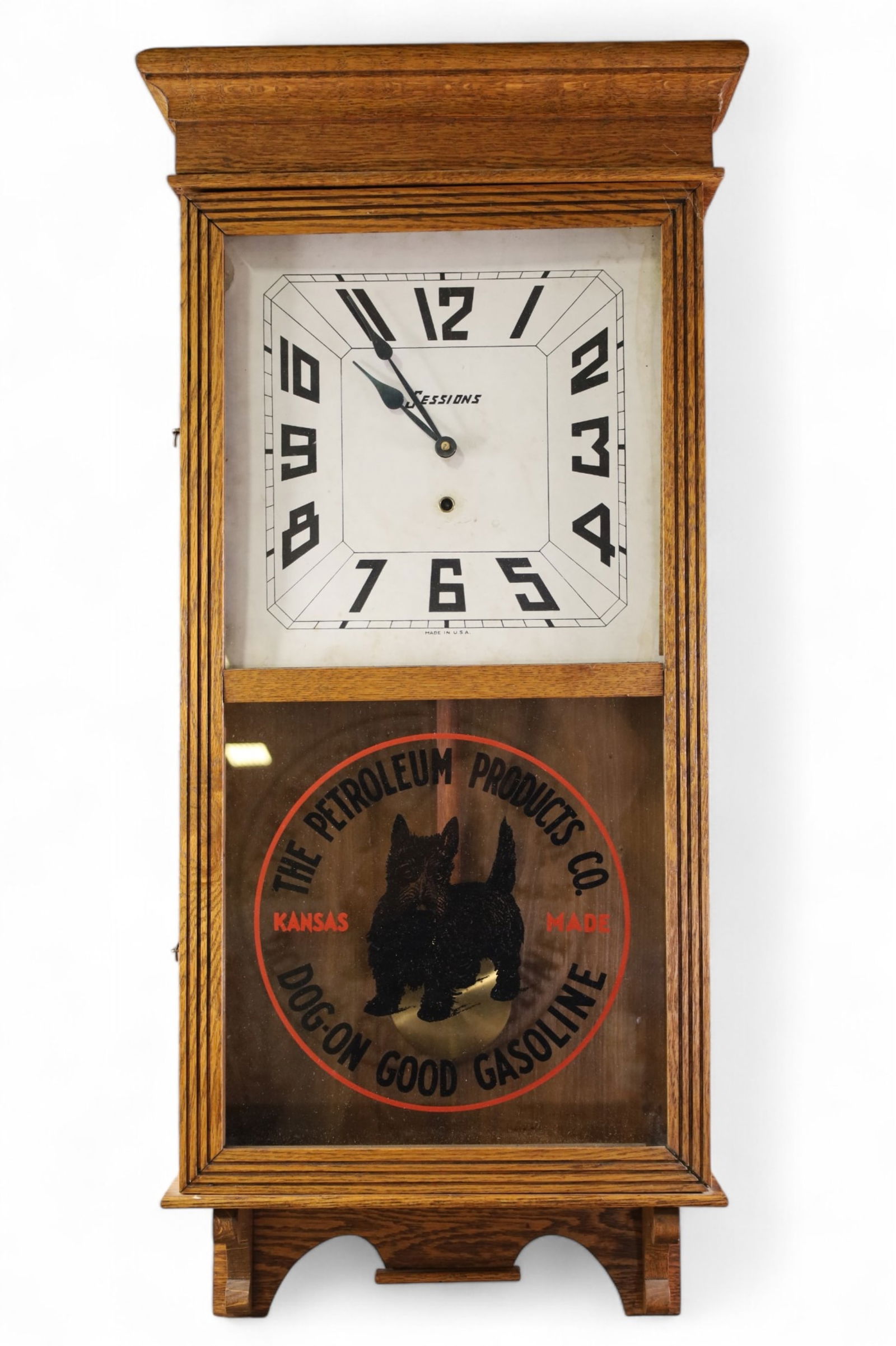 SESSIONS GASOLINE ADVERTISING CLOCK (1 of 4)