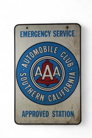 AAA SERVICE STATION DOUBLE SIDED SIGN