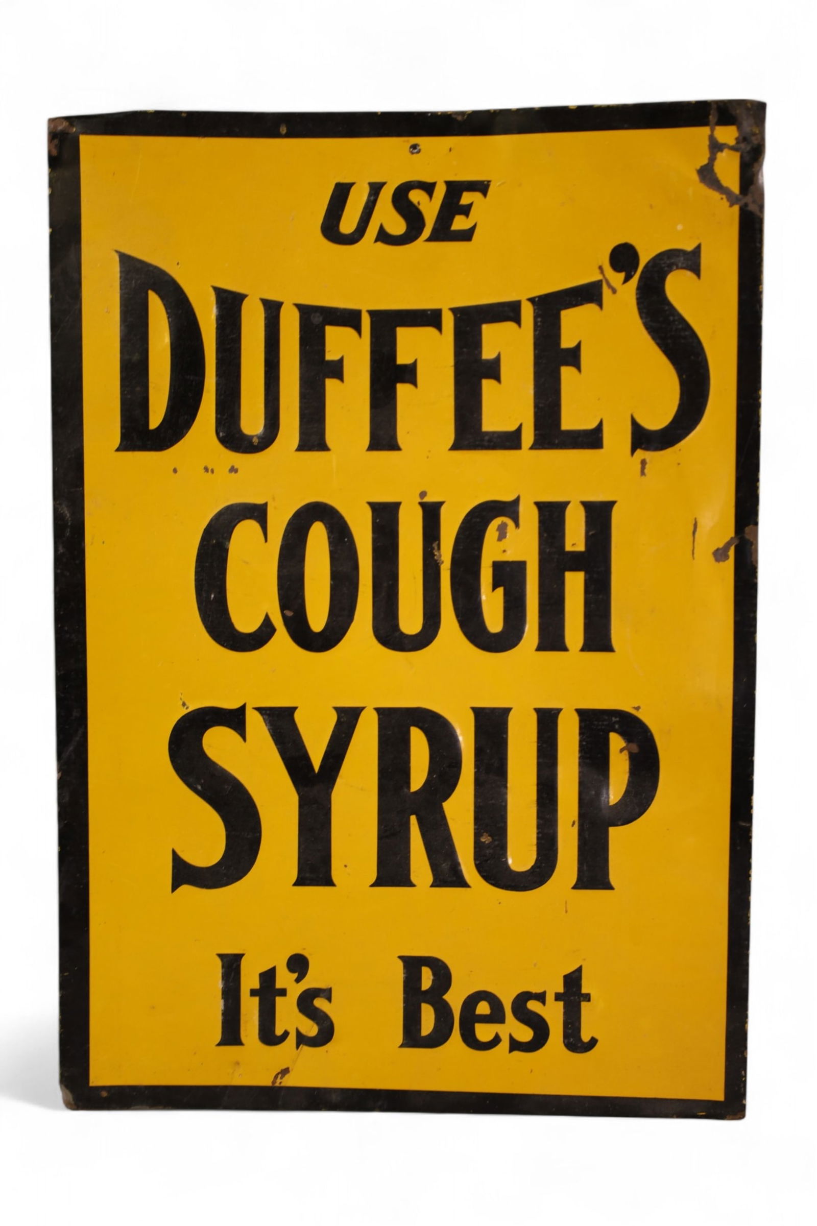 DUFFEE'S COUGH SYRUP TIN SIGN (1 of 3)