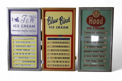 3 ICE CREAM MENU BOARDS