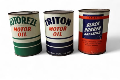 3 UNION OIL CANS