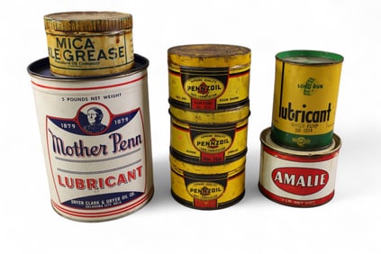 7 MISC. GREASE CANS