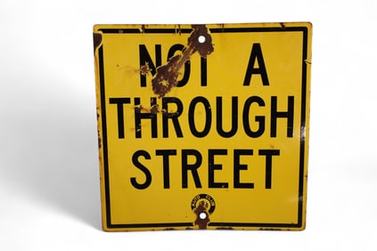 PORCELAIN AUTO CLUB ROAD SIGN