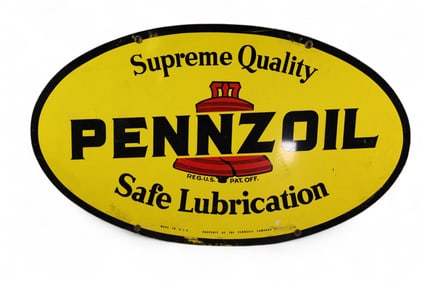 PENNZOIL METAL SIGN