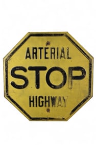 ARTERIAL METAL STOP SIGN