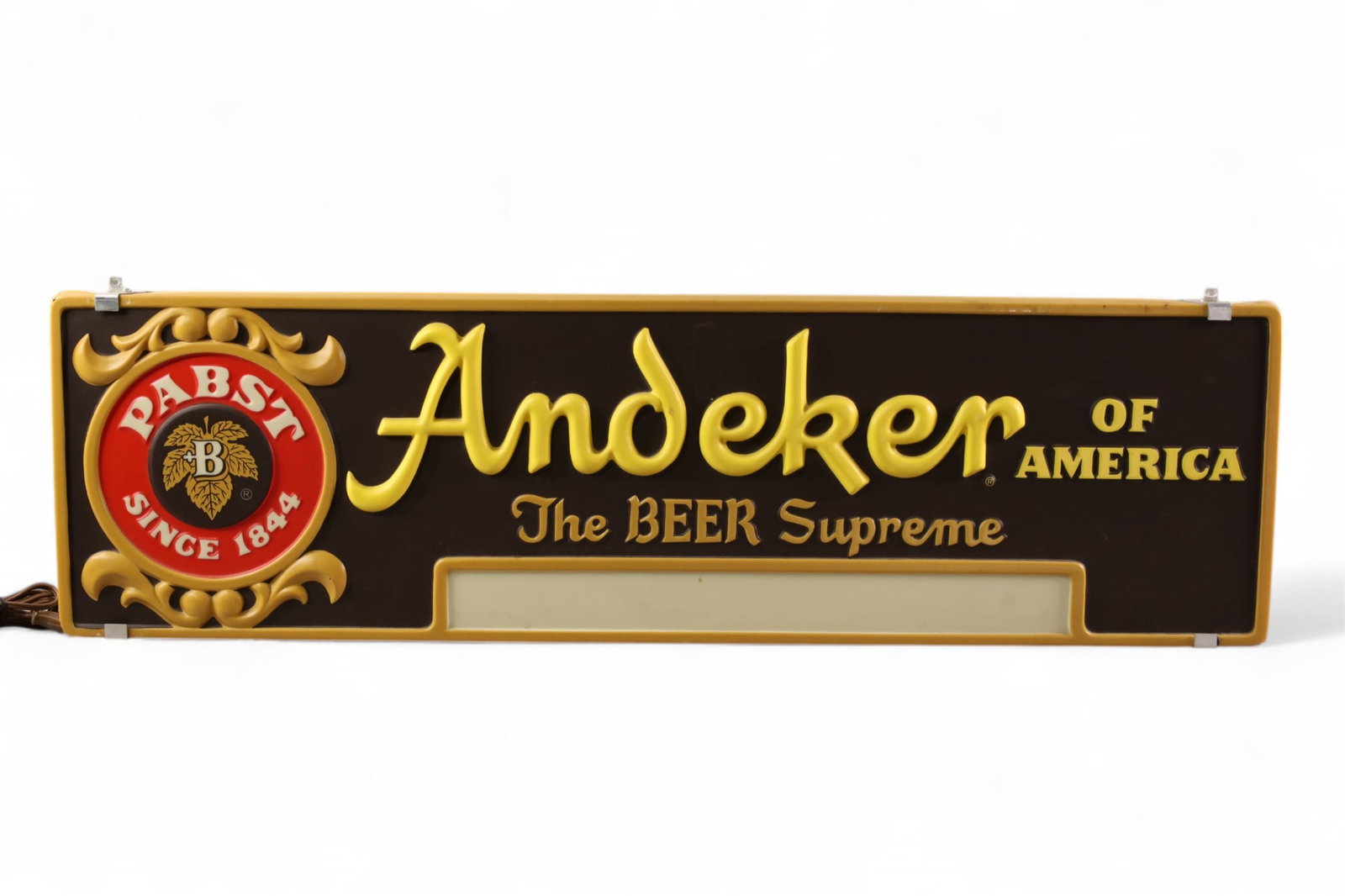 PABST BEER PLASTIC SIGN (1 of 4)