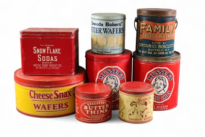 8 CHIPS & CRACKERS TINS
