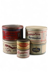 6 MARSHMALLOW TINS