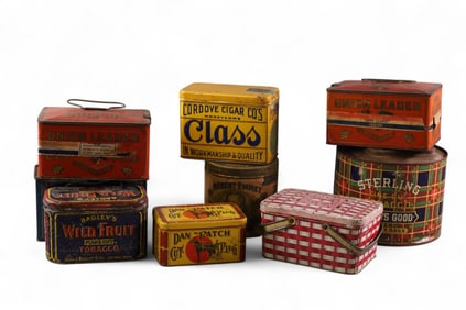 9 CIGAR & TOBACCO TINS