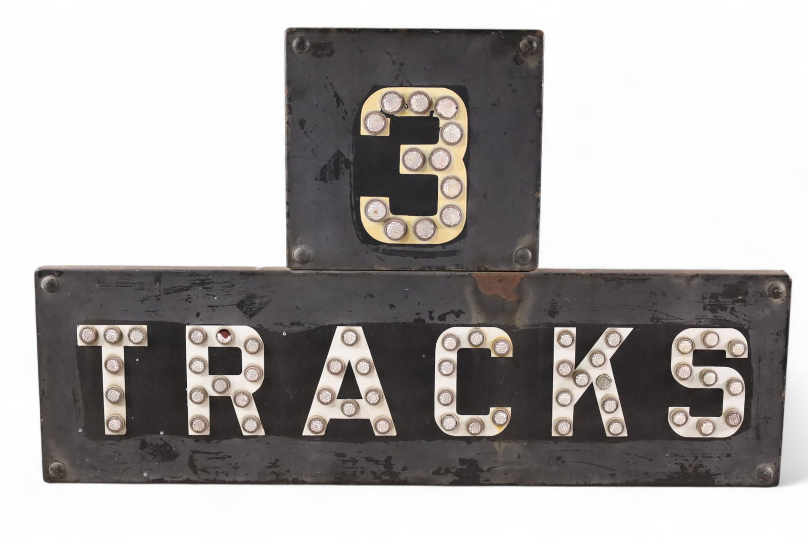 3 TRACKS RAILROAD SIGN (1 of 2)
