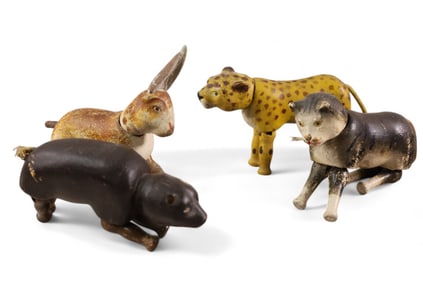 4 SCHOENHUT ANIMALS