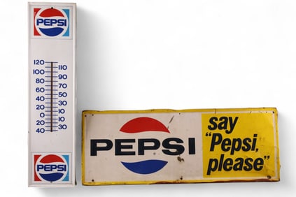 2 PEPSI SIGNS