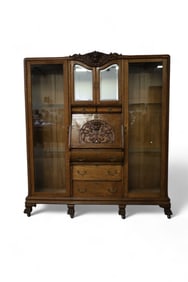 AMERICAN OAK SIDE BY SIDE SECRETARY