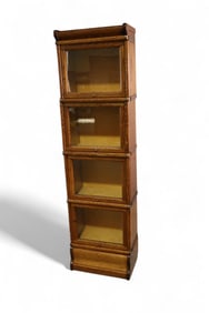 OAK MACEY HALF 4 STACK BOOKCASE