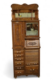 HARVARD AM. OAK DENTAL CABINET